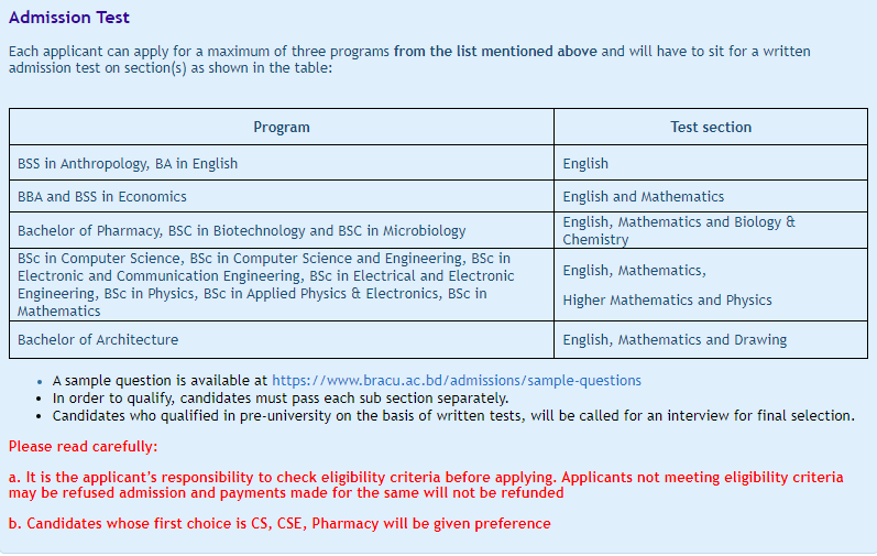 16. Brac University Admission Test Image